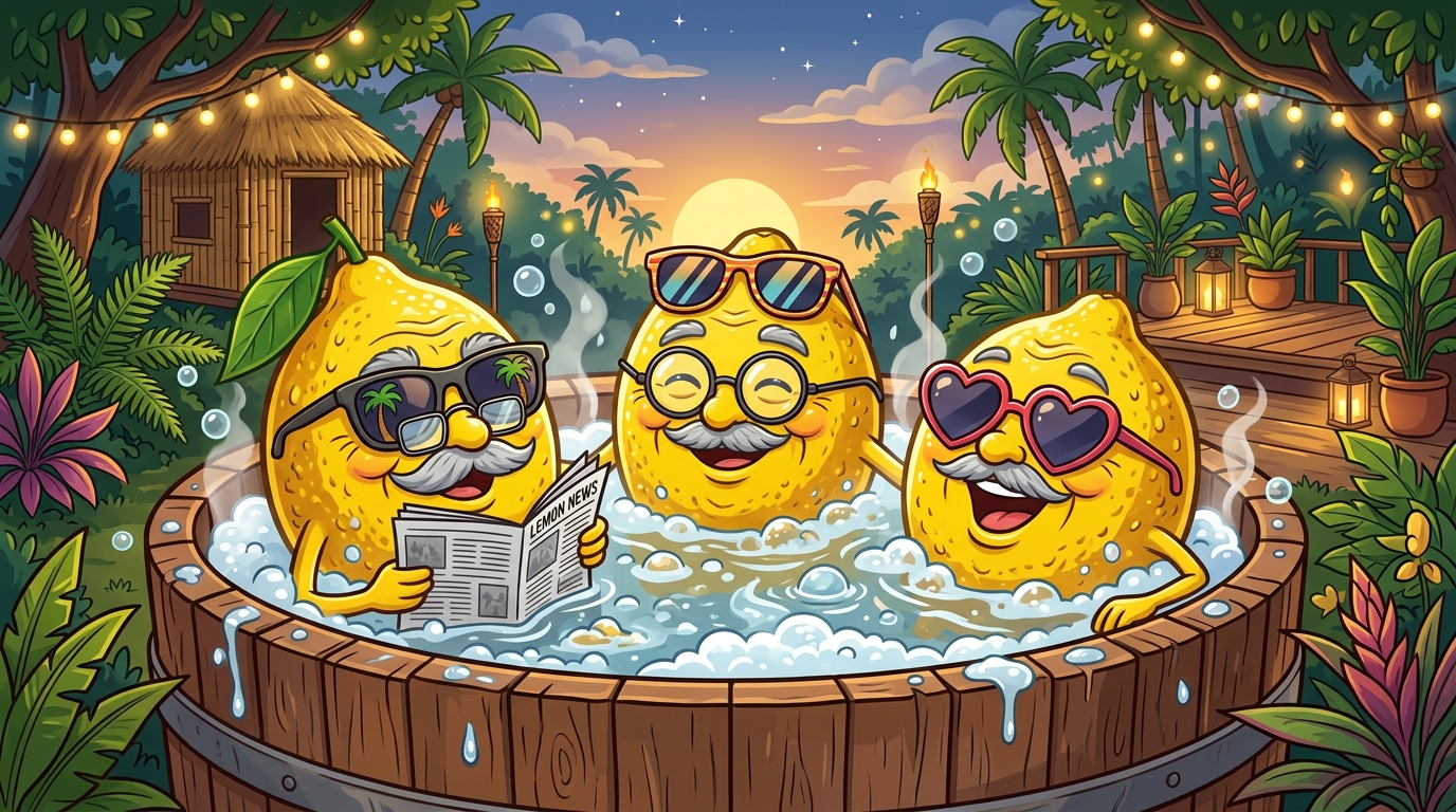 Elderly Lemons in Hot Tub